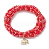 3Pcs 3 Styles Glass Stretch Bracelets BJEW-JB11030-3