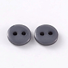 2-Hole Flat Round Resin Sewing Buttons for Costume Design BUTT-E119-28L-01-2