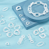   100Pcs 5 Style Transparent Acrylic Linking Rings PACR-PH0001-03-6