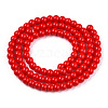 Opaque Solid Color Glass Beads Strands GLAA-T032-P6mm-04-3