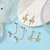 Star Brass Earrings EJEW-JE06114-2