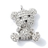 Rack Plating Brass Pave Cubic Zirconia Pendants KK-M282-40P-1