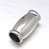 Tarnish Resistant 304 Stainless Steel Magnetic Clasps with Glue-in Ends STAS-M200-B-01-2