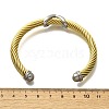 304 Stainless Steel Cuff Bangles BJEW-U021-02GS-5