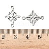 304 Stainless Steel Rhombus Flower Connector Charms X-STAS-G361-04P-3