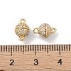 Rack Plating Brass Micro Pave Cubic Zirconia Magnetic Clasps with Loops LS-KK-A224-11G-3