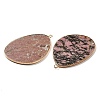Natural Rhodonite Pendants G-K347-02G-04-2