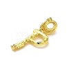 Rack Plating Brass Micro Pave Cubic Zirconia European Dangle Charms KK-L210-015G-P-2