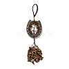 Natural Tiger Eye Chip Tree of Life Pendants Decoration G-F733-06E-1