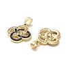 Brass Micro Pave Cubic Zirconia Pendants KK-K355-35G-2