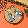 Halloween Printed Acrylic Dangle Earrings EJEW-JE05979-4