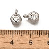 201 Stainless Steel Charms STAS-F311-06P-09-3