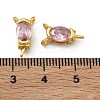 Brass Pave Single Cubic Zirconia Peg Bails Pin Charms KK-D226-01G-03-3