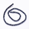 Electroplate Glass Beads Strands X-EGLA-D020-6x4mm-35-2