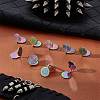 10Pcs 304 Stainless Steel Vortex Cuff Earrings EJEW-UN0002-76MC-2
