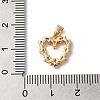 Brass Micro Pave Clear Cubic Zirconia Pendants KK-C062-074G-3