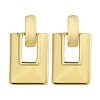 Brass Rectangle Stud Earrings EJEW-K293-11G-1