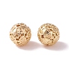 Brass Hollow Beads KK-P226-37CG-02-1