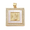 Brass Micro Pave Cubic Zirconia Pendants KK-I712-52G-04-1