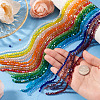 21 Strands 21 Colors Transparent Electroplate Glass Beads Strands GLAA-TA0004-23-6