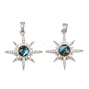 Brass Micro Pave Cubic Zirconia Pendants KK-C037-05P-1