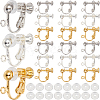 SOFPLATE 36Pcs 3 Colors Brass Screw On Clip-on Earring Findings KK-SP0001-17-1