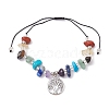 Chakra Natural & Synthetic Gemstone Braided Bead Bracelets BJEW-JB09824-04-1