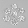 4-Petal Transparent Acrylic Beads TACR-R135-01-1