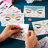 9 Sheets 9 Style Creative Fluorescent Face Tattoo Paper Stickers STIC-TA0002-01-7
