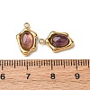 Natural Amethyst Irregular Oval Charms STAS-L022-525G-03-3