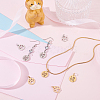 24Pcs 6 Styles Dog Paw Print Shape Stainless Steel Pendants FIND-GA0007-25-4