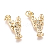 Brass Micro Pave Cubic Zirconia Pendants ZIRC-G168-48G-1