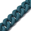 Handmade Rubberized Style Acrylic Curb Chains AJEW-JB00755-5