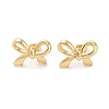 Bowknot Brass Stud Earrings EJEW-S231-02G-02-1