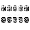 DICOSMETIC 10Pcs Tibetan Style Alloy Dreadlocks Braiding Beads OHAR-DC0001-06B-1