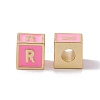Rack Plating Brass Enamel Beads KK-B060-04G-05R-1