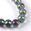 Electroplate Glass Beads Strands X-EGLA-Q062-8mm-A03-2