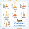 Food Theme Pendant Stitch Markers HJEW-AB00376-2