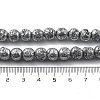 Electroplated Natural Lava Rock Beads Strands G-A251-E01-01J-4