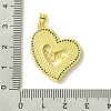 Mother's Day Real 18K Gold Plated Brass Micro Pave Clear Cubic Zirconia Pendants KK-H472-13G-01-3