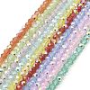 Baking Painted Transparent Glass Beads Strands DGLA-A034-J4mm-B-1