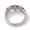 Vintage 304 Stainless Steel Bat Wing Finger Rings for Mens Womens RJEW-U005-13AS-3