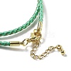 Polyester Cord Braided Necklace Makings MAK-L043-03G-28-3