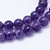 Natural Amethyst Round Bead Strands X-G-M212-6mm-01B-1