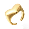 304 Stainless Steel Open Cuff Rings for Women STAS-Z103-03G-01-1