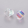 Faceted Electroplate K9 Glass Rhinestone Beads RGLA-F061-001AB-2