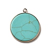 Synthetic Turquoise Dyed Pendants G-A213-01G-11-1