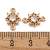 Brass Cubic Zirconia Star Connector Charms KK-U037-32G-4