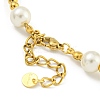 304 Stainless Steel & 201 Stainless Steel & Plastic Pearl Round Beaded Necklaces for Women NJEW-G144-02G-3