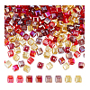 DICOSMETIC 4 Strand 4 Color Transparent Electroplate Glass Beads Strands EGLA-DC0001-07A-8